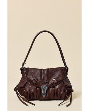 BDG Sophia Buckled Faux Leather Shoulder Bag - Brown