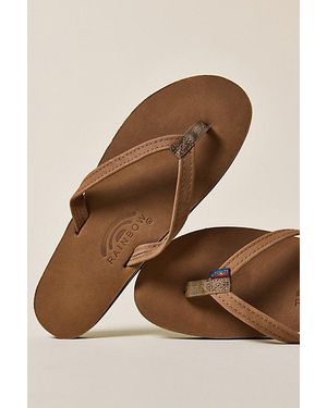 Rainbow Sandals Narrow Strap Flip Flop Sandal - Brown