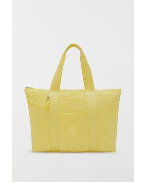 Kipling Art Medium Resort Terry Cloth Tote Bag - Yellow
