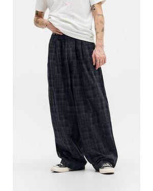 BDG Bobbi Patch Check Cocoon Trousers S At Urban Outfitters - Blue