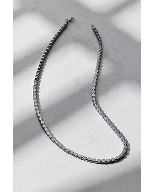 Urban Outfitters Shiloh Squared Metal Necklace - White