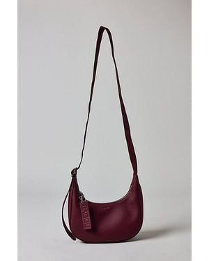 BAGGU Small Recycled Leather Crescent Bag - Purple