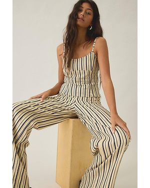 Motel Moirin Striped Scoop Neck Tank Top - Metallic