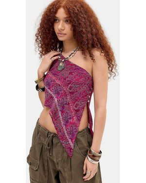 Kimchi Blue Maria Embellished Off-shoulder Top - Purple