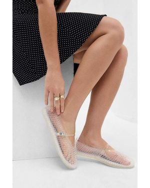 Juju Clear Mila Ballet Shoes Uk 3 At Urban Outfitters - Black