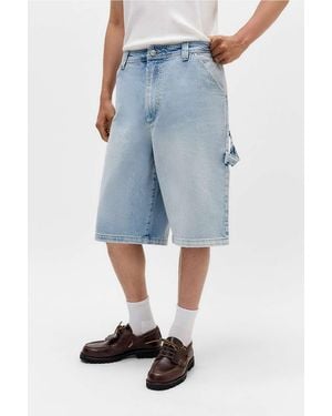 BDG Bleach Oversized Carpenter Jorts - Blue