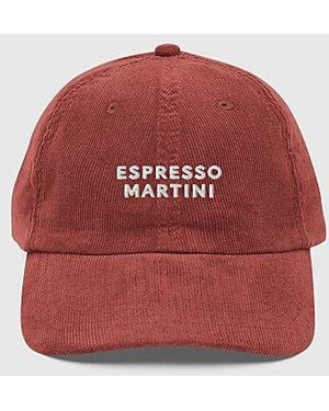 The Refined Spirit Espresso Martini Corduroy Hat - Red