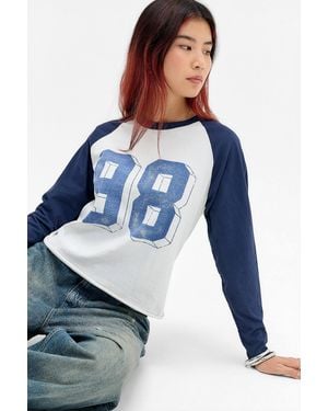 BDG 98 Long Sleeve Raglan T-shirt - Blue