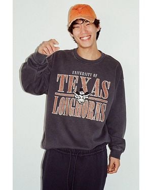 Mitchell & Ness Ncaa Downtown Graphic Fleece Crew Neck Sweatshirt - Blue