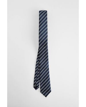 Urban Outfitters Uo Navy & Green Striped Tie - Blue