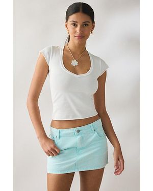 BDG Onna Denim Micro Mini Skirt - Green