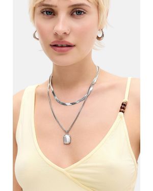 Silence + Noise Silence + Noise Molten Pearl Necklace 2-pack - Natural