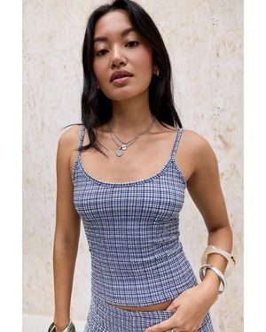 Urban Outfitters Uo Molly Seersucker Cami - Blue