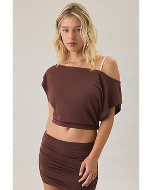 Out From Under Bid Day Open-Back Crop Top - Brown