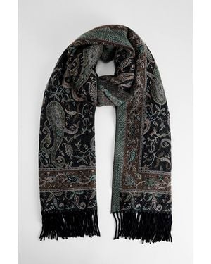 Urban Outfitters Uo Paisley Scarf At - Black