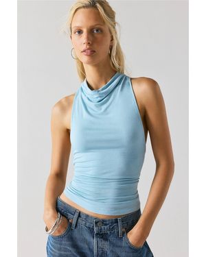 Urban Outfitters Uo Tear It Up Twisted Tank Top - Blue