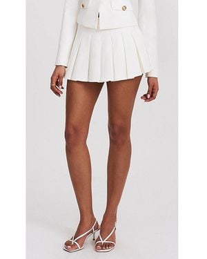 Miss Circle Oaklyn Pleated Mini Skort - White
