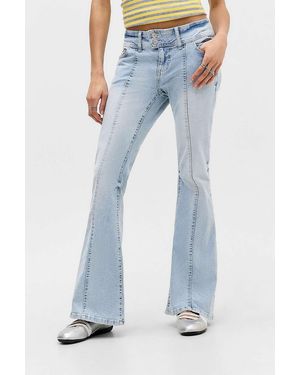 Juicy Couture Light Blue Crest Low Rise Flare Jeans