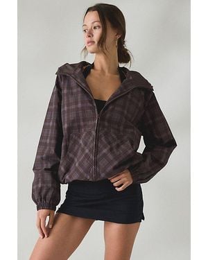iets frans... Iets Frans. Iets Frans… Carter Check Full-Zip Waterproof Windbreaker Jacket - Gray