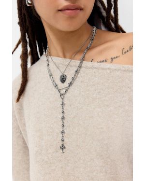 Silence + Noise Silence + Noise Cross Link Lariat Necklace - Natural