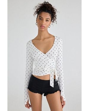 Out From Under Bec Ballet Wrap Top - Gray