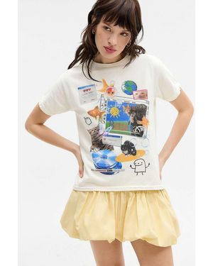 Urban Outfitters Uo Cats Home Page Relaxed T-shirt - White