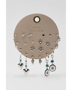 Urban Outfitters Uo Grunge Earrings 10-pack - White