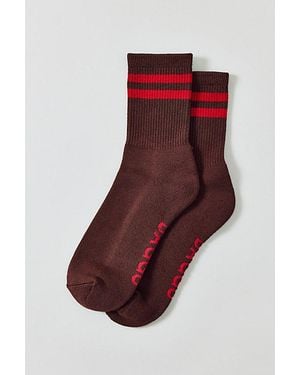 BAGGU Ribbed Crew Socks - Red