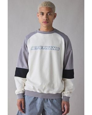 iets frans... Iets Frans. Paneled Crew Neck Sweatshirt - Gray