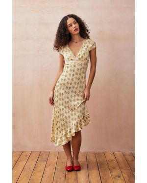Kimchi Blue Cora Midi Slip Dress - Brown