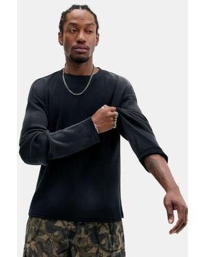 BDG Waffle Long Sleeve T-shirt - Blue
