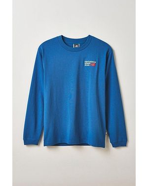 New Balance Athletics Embroidered Long Sleeve Tee - Blue