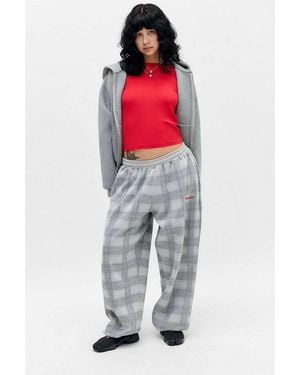 iets frans... Harri Check Baggy Joggers - Red