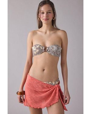 Out From Under Bella Swit Knit Side-Tie Mini Sarong - Red