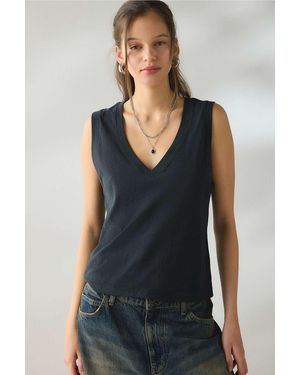 BDG Spill The V Tank Top - Blue