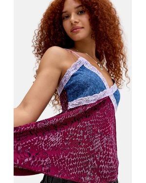 Kimchi Blue Estelle Asymmetric Longline Cami - Purple