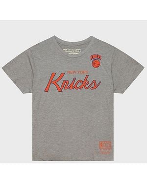 Mitchell & Ness Nba New York Knicks Vintage Graphic Tee - Gray