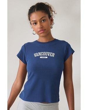 BDG Local Graphic Short Sleeve Spill The Tee - Blue