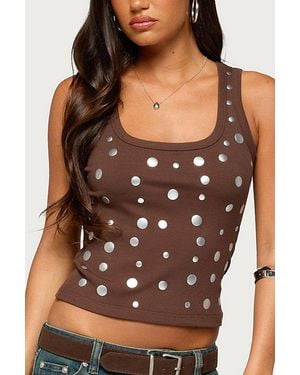 Edikted Isabella Studded Tank Top - Black