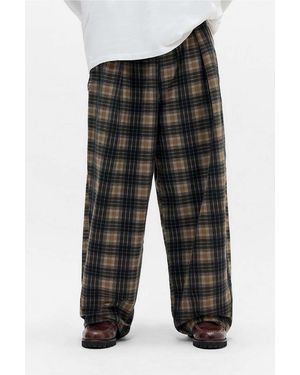 BDG Brown Check Bobbi Cocoon Trousers - Black