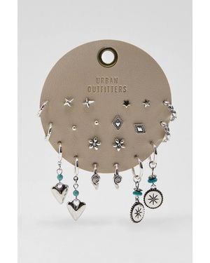 Urban Outfitters Uo Grunge Earrings 10-pack - White