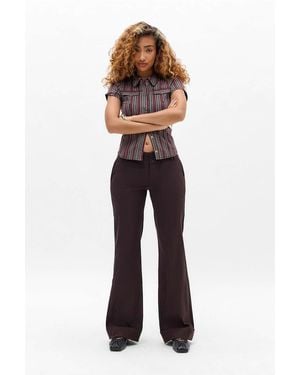 Urban Outfitters Uo Bengaline Low Rise Trousers - Blue
