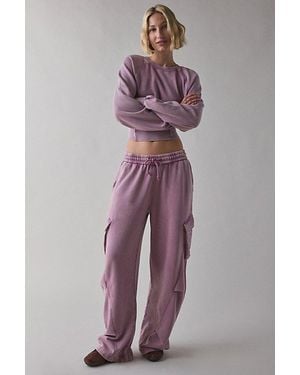 Out From Under Day To Day Baggy Barrel Leg Cargo Sweatpant - Purple