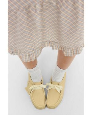 Clarks Yellow Wallabee Leather Shoes - Natural
