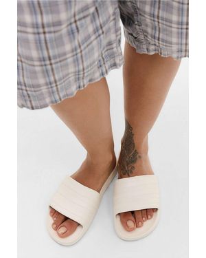 adidas Off-white Adilette Sliders - Grey