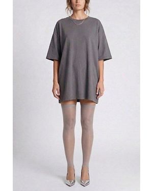 LECHERY Lechery Lustrous Silky Stirrup Thigh High Tights - Black