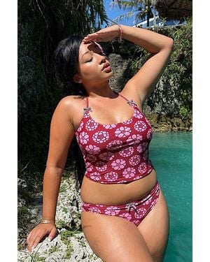 Strawberry Western Brief Bikini Bottom - Black