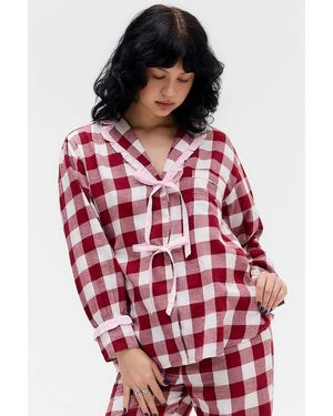 Damson Madder Antonella Gingham Pyjama Set - Red