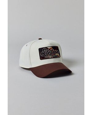 Stetson Cowhide Patch Trucker Hat - Gray
