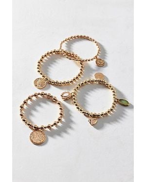 Urban Outfitters Charming Ball Bead Bracelet Set - Metallic